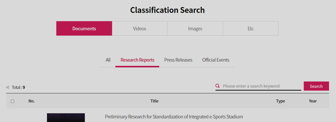 Classification search